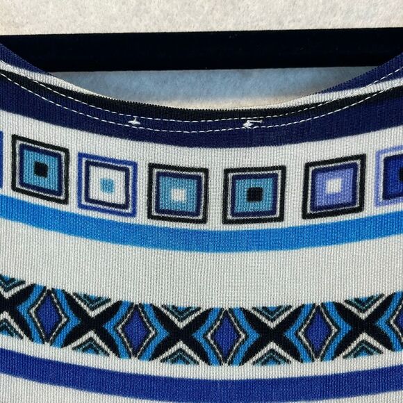 CHICO'S Travelers Tank Top Women's 2 (Large) Multicolor Geometric Tribal Striped - Picture 11 of 13